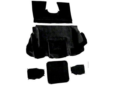 Rear Truvette Molded Carpet; Black (01-04 Corvette C5)