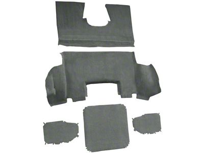 Rear Truvette Molded Carpet; Gray (97-04 Corvette C5 Coupe)