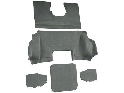 Rear Truvette Molded Carpet; Gray (98-00 Corvette C5)