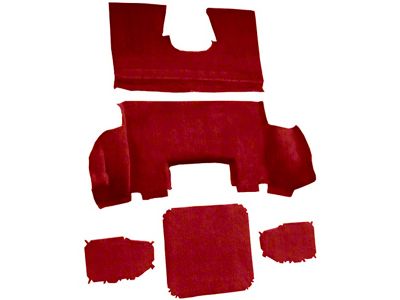 Rear Truvette Molded Carpet; Torch Red (97-04 Corvette C5 Coupe)
