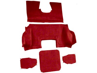 Rear Truvette Molded Carpet; Torch Red (98-00 Corvette C5)