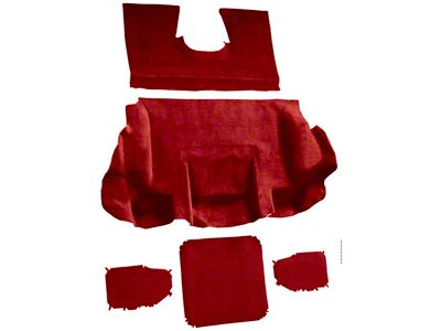 Rear Truvette Molded Carpet; Torch Red (01-04 Corvette C5)