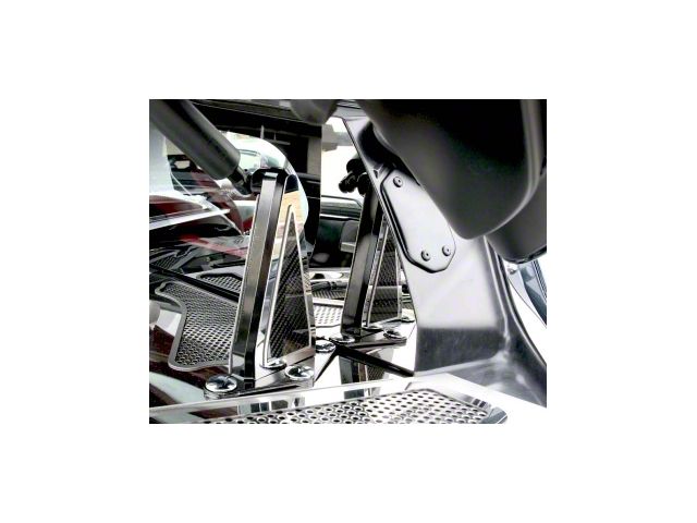 Rear Window Accents; Polished (20-24 Corvette C8 Coupe)