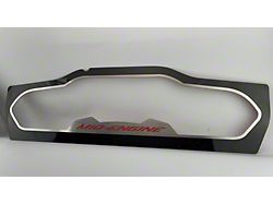 Rear Window Frame with Mid Engine Logo Inlay; Carbon Fiber with Brushed Trim; Red Carbon Fiber (20-24 Corvette C8 Coupe)