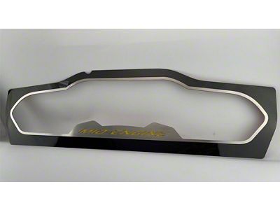 Rear Window Frame with Mid Engine Logo Inlay; Carbon Fiber with Brushed Trim; Yellow Carbon Fiber (20-24 Corvette C8 Coupe)