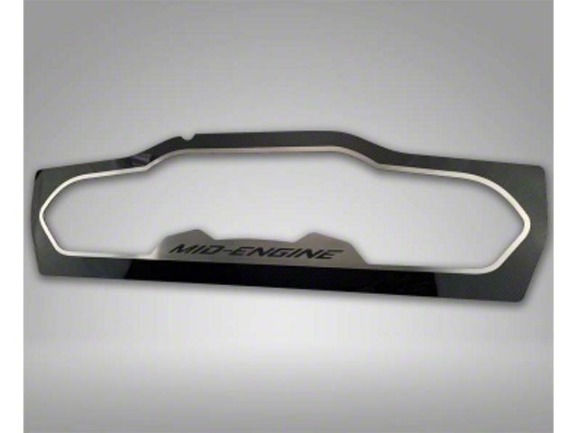Corvette Mid Engine Window Corvette Rear Window Frame with Mid Engine Logo Inlay; Carbon Fiber ...