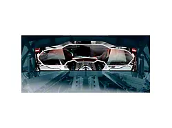 Rear Window Frame; Polished with Brushed Trim (20-24 Corvette C8 Coupe)