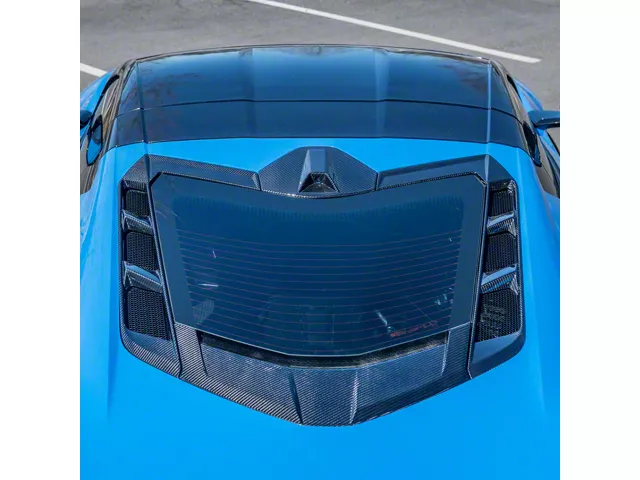 Rear Window Trim; Carbon Fiber (20-24 Corvette C8 Coupe)