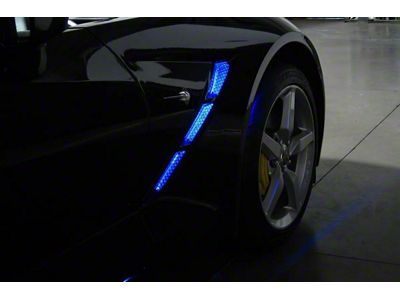 Remote Controlled Fender Cove LED Lighting Kit; Yellow (14-19 Corvette C7)