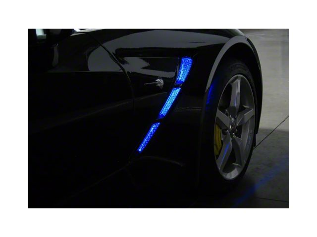 Remote Controlled Fender Cove LED Lighting Kit; Blue (14-19 Corvette C7)