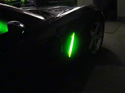 Remote Controlled Fender Cove LED Lighting Kit; Green (05-13 Corvette C6)