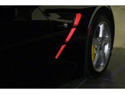 Remote Controlled Fender Cove LED Lighting Kit; Red (14-19 Corvette C7)