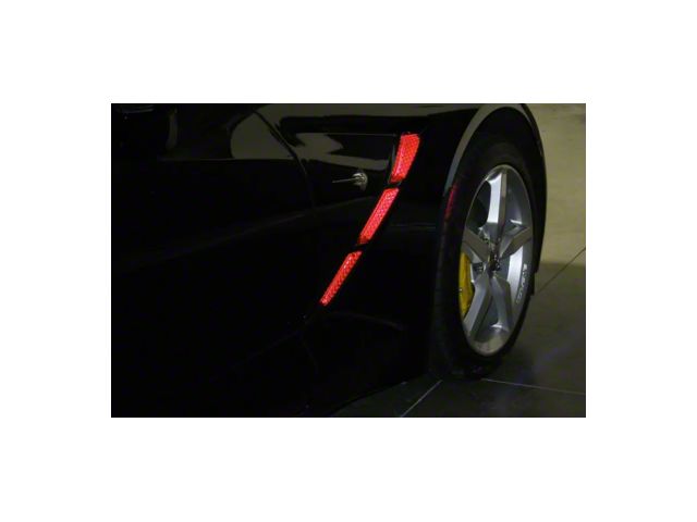 Remote Controlled Fender Cove LED Lighting Kit; Red (14-19 Corvette C7)