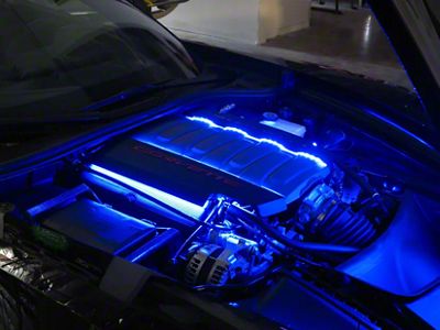 RGB Coil Cover LED Lighting Kit; Bluetooth (14-19 Corvette C7)