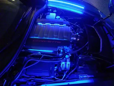 RGB Complete Engine Bay LED Lighting Kit; Bluetooth (14-19 Corvette C7)