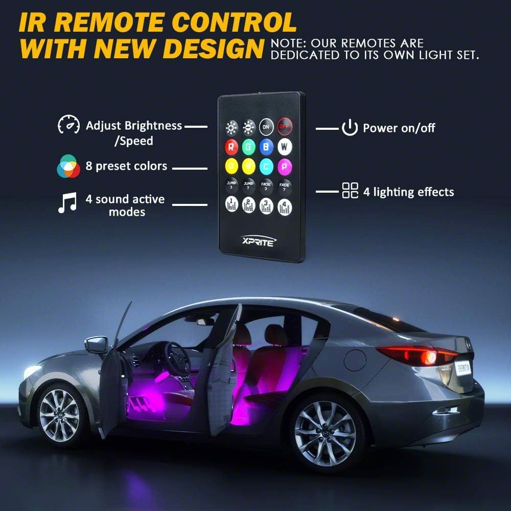 car cigarette lighter led light Corvette RGB Interior Light Strips with Cigarette Lighter Plug (Universal;  Some Adaptation May Be Required)