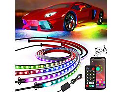 RGBIC Underglow Neon LED Strip Lights; 4-Piece (Universal; Some Adaptation May Be Required)