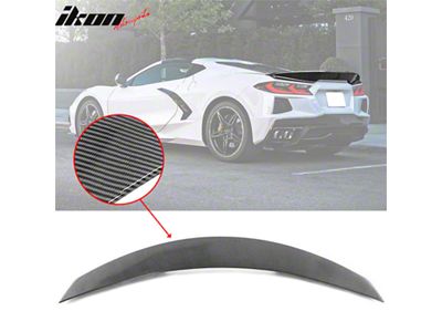 RSC Rear Spoiler; Carbon Fiber Print (20-25 Corvette C8 Stingray)