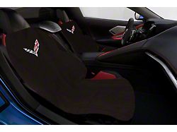 Seat Towel with Corvette Logo; Black (20-26 Corvette C8)