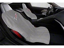 Seat Towel with Corvette Logo; Gray (20-25 Corvette C8)