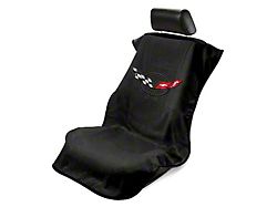 Seat Towel with C5 Logo; Black (97-04 Corvette C5)