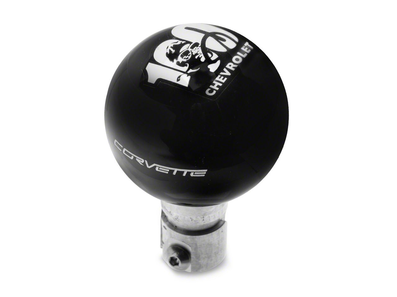 Corvette Shift Knob with 100th Anniversary Logo; Black (05-13 Corvette ...