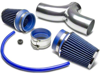 Short Ram Dual Air Intake with Blue Filter (02-04 Corvette C5)