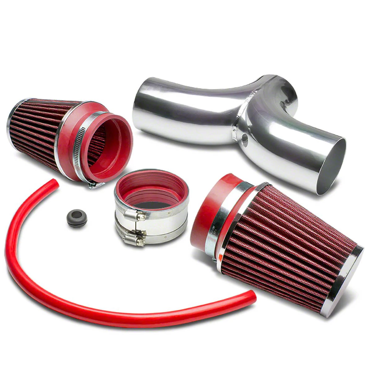 C51MicroAce【♯024】 Chrome Dual Spike Intake Air Cleaner Filter Kit for Harley