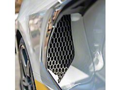 Side Intake Mesh Grille Inserts; Matte Black (20-24 Corvette C8)