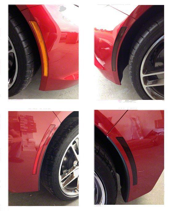 Corvette Side Marker Light Blackout Kit (1419 Corvette C7) Free Shipping