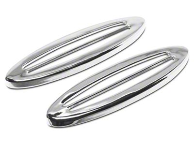 OPR Side Marker Light Louvers; Chrome (97-04 Corvette C5)