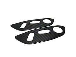 Side Seat Control Trim Cover; Carbon Fiber (20-26 Corvette C8)