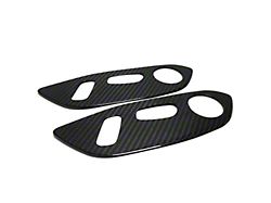 Side Seat Control Trim Cover; Carbon Fiber (20-24 Corvette C8)