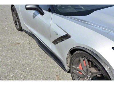 Side Skirt Rocker Panels; Carbon Fiber (14-19 Corvette C7 Grand Sport, Z06)