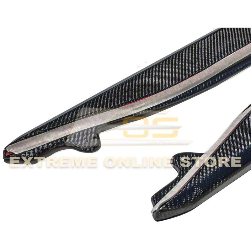ririco@　LXガープ Corvette Side Skirt Rocker Panels; Carbon Fiber (14-19