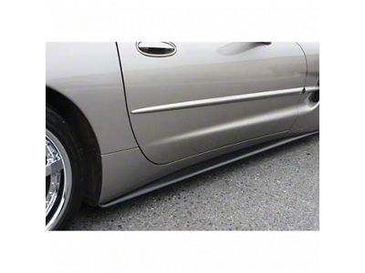 Side Skirts; Unpainted (97-04 Corvette C5 w/ Rocker Vent Kit)