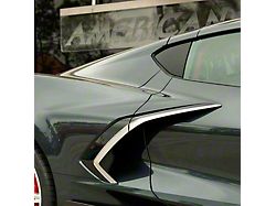 Side Vent Trim; Brushed (20-25 Corvette C8)