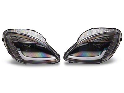 Signature Series Sequential Turn Signal Projector Headlights; Black Housing; Clear Lens (05-13 Corvette C6)