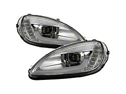 Signature Series Sequential Turn Signal Projector Headlights; Chrome Housing; Clear Lens (05-13 Corvette C6)