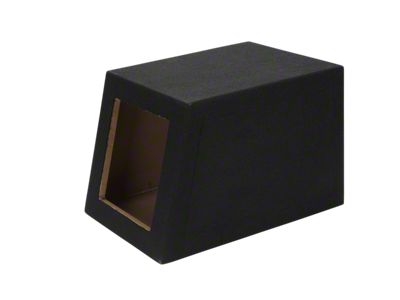 Single 12-Inch Square Hole Subwoofer Box; Carpeted (97-19 Corvette C5, C6 & C7)