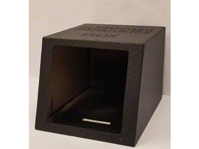Single 15-Inch Square Hole Subwoofer Box; Poly Coated (97-19 Corvette C5, C6 & C7)
