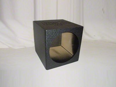 Single 8-Inch Sealed Subwoofer Box; Poly Coated (97-19 Corvette C5, C6 & C7)