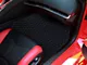 Single Layer Diamond Floor Mats; Black and Black Stitching (05-13 Corvette C6)