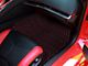 Single Layer Diamond Floor Mats; Black and Red Stitching (14-19 Corvette C7)