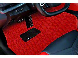 Single Layer Diamond Floor Mats; Full Red (14-19 Corvette C7)