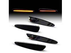Single Row LED Side Markers; Red/Amber; Smoked (05-13 Corvette C6)