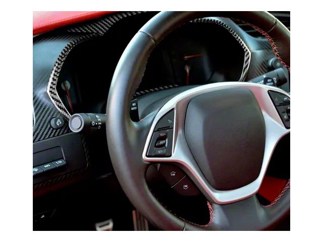 Speedometer Trim Cover; Carbon Fiber (14-19 Corvette C7)