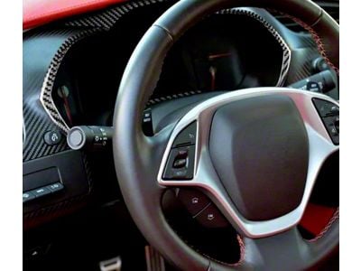 Speedometer Trim Cover; Carbon Fiber (14-19 Corvette C7)