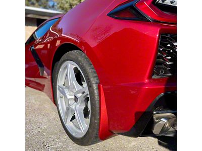 Splash Guards; Rear; Torch Red (20-26 Corvette C8 Stingray)