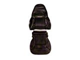 Sport Leather Seat Upholstery Kit; Black (97-04 Corvette C5)